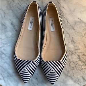 L.K. Bennett striped flats. Size 36/6.